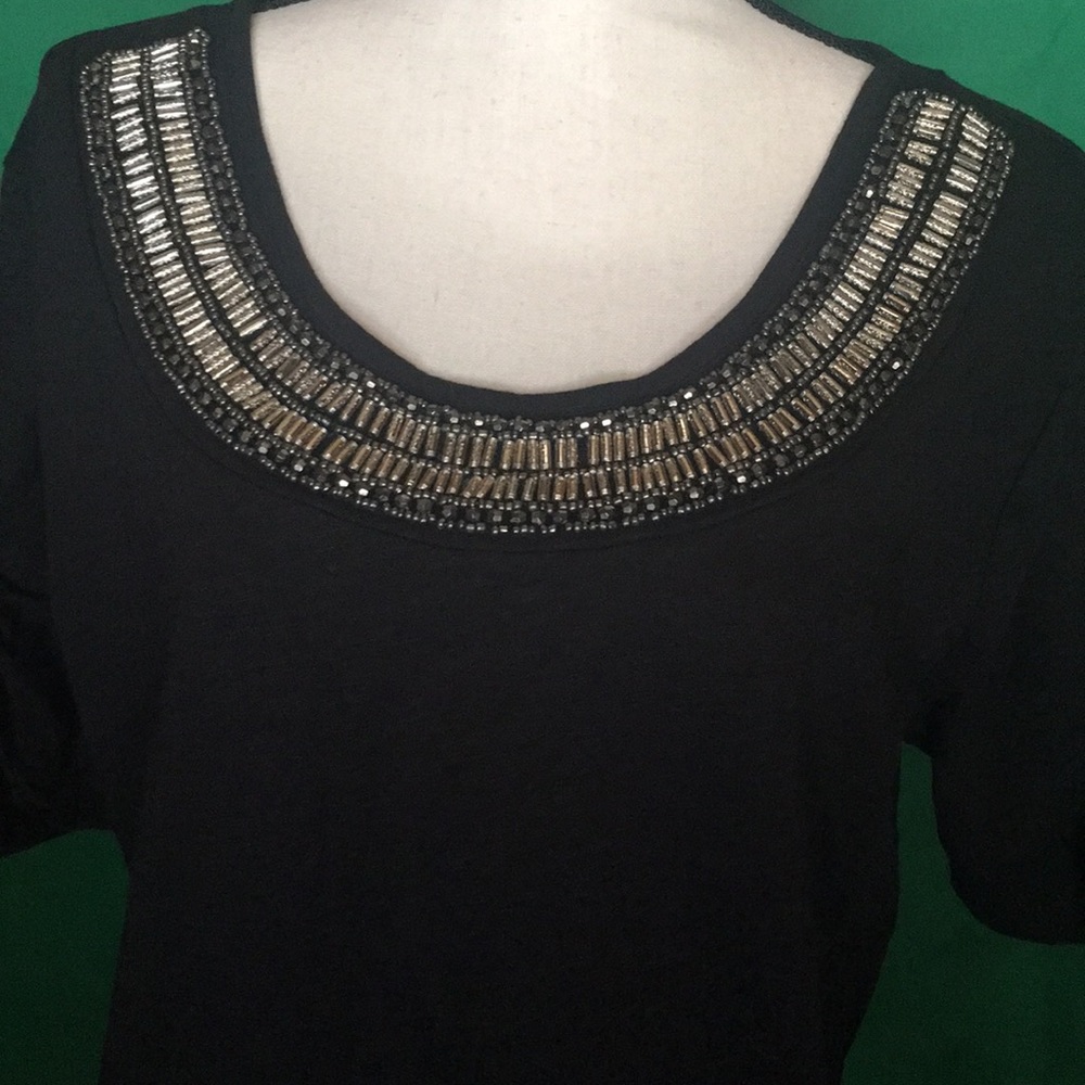 Tru Self Jewel Neckline Top - Picture 2 of 14